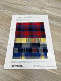 35305 Yarn-dyed 60 Single Thread × 40 Single Thread Uneven Thread Lawn Check Washer Processing[Textile / Fabric] SUNWELL Sub Photo