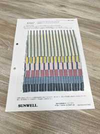 35317 Yarn-dyed 60 Thread Shirring Multi-stripes[Textile / Fabric] SUNWELL Sub Photo