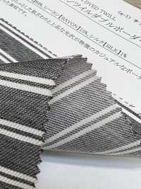 35323 Yarn-dyed Cotton/rayon Twill Double Horizontal Stripes[Textile / Fabric] SUNWELL Sub Photo