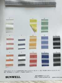 35323 Yarn-dyed Cotton/rayon Twill Double Horizontal Stripes[Textile / Fabric] SUNWELL Sub Photo