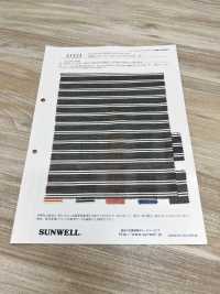 35323 Yarn-dyed Cotton/rayon Twill Double Horizontal Stripes[Textile / Fabric] SUNWELL Sub Photo