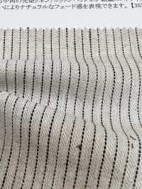 35332 Yarn-dyed Cotton/ Linen 16 Thread Herringbone Stripe[Textile / Fabric] SUNWELL Sub Photo