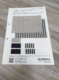 35332 Yarn-dyed Cotton/ Linen 16 Thread Herringbone Stripe[Textile / Fabric] SUNWELL Sub Photo