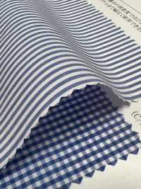 35346 Yarn-dyed PIMA70 Single Thread Typewritter Cloth Gingham & Stripe[Textile / Fabric] SUNWELL Sub Photo