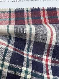 35421 Yarn-dyed 16 Single Yarn Thread/ Linen Madras Check[Textile / Fabric] SUNWELL Sub Photo