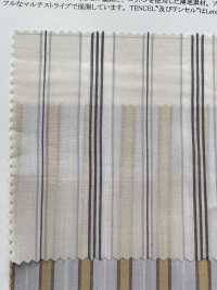 35422 Yarn-dyed Cotton / Tencel (TM) Lyocell Fiber Lawn Multi-stripes[Textile / Fabric] SUNWELL Sub Photo