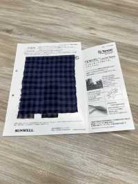 35424 Yarn Dyed Cotton/Tencel (TM) Lyocell Fiber Shirring Gingham[Textile / Fabric] SUNWELL Sub Photo