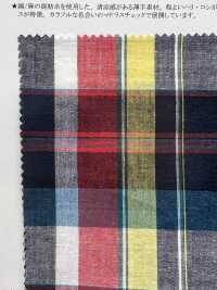 35432 Yarn-dyed 40 Single Yarn Thread/ Linen Madras Check[Textile / Fabric] SUNWELL Sub Photo