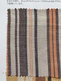 35437 Yarn-dyed Rayon/linen Canvas Multi-stripes[Textile / Fabric] SUNWELL Sub Photo