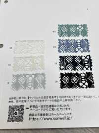 42880 Rayon Cord Stripe Lace[Textile / Fabric] SUNWELL Sub Photo