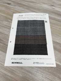 46168 Polyester/rayon 40/2 Twill 2-way Check Fuzzy On Both Sides[Textile / Fabric] SUNWELL Sub Photo