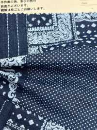 INDIA-469 Indigo Patchwork Discharge Design[Textile / Fabric] ARINOBE CO., LTD. Sub Photo