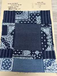 INDIA-469 Indigo Patchwork Discharge Design[Textile / Fabric] ARINOBE CO., LTD. Sub Photo