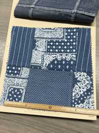 INDIA-469 Indigo Patchwork Discharge Design[Textile / Fabric] ARINOBE CO., LTD. Sub Photo