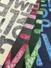 55051-5 60/2 Gas-fired Mercerized Cotton Jersey Alphabet Pattern