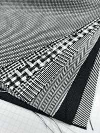 7212 Wool Silk Black And White Corner[Textile / Fabric] Fine Textiles Sub Photo