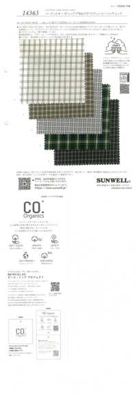 14363 Cordot Organics (R) 60 Single Thread Craft Washer Processing Mini Check[Textile / Fabric] SUNWELL Sub Photo