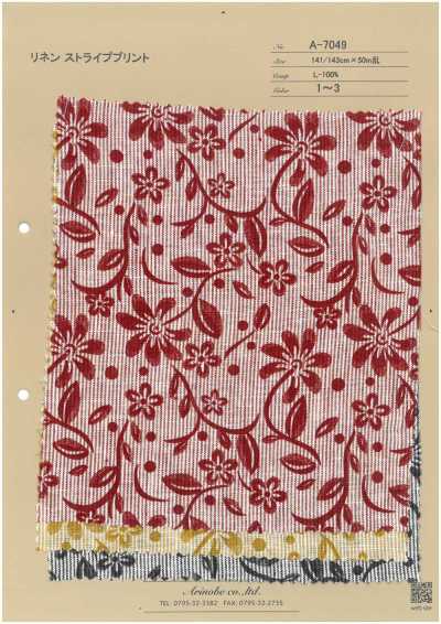 A-7049 Linen Stripe Print