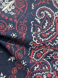 A-8100 Embroidery Style Printed Textile Bandana Pattern[Textile / Fabric] ARINOBE Sub Photo