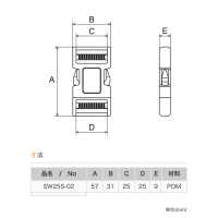 SW25S NIFCO Side Release Buckle 25MM[Buckles And Ring] NIFCO Sub Photo