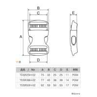 TDSR-H NIFCO Side Release Buckle[Buckles And Ring] NIFCO Sub Photo