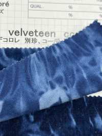 DCL128-ID Decorore Kanpachi Twill Weave Velveteen Indigo Dye[Textile / Fabric] Kumoi Beauty (Chubu Velveteen Corduroy) Sub Photo