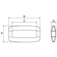 SQ-A Rectangle Ring[Buckles And Ring] NIFCO Sub Photo