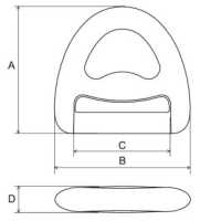 YD D Ring With Divider[Buckles And Ring] NIFCO Sub Photo