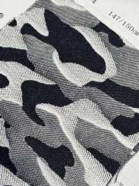 YK874 Indigo Rope Camouflage Jacquard[Textile / Fabric] Yoshiwa Textile Sub Photo