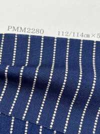 PMM2280-dotstripe Chambray Discharge Print Dot Stripe[Textile / Fabric] Yoshiwa Textile Sub Photo