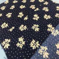 P2280-dotflower Chambray Discharge Print Dots And Flowers[Textile / Fabric] Yoshiwa Textiles Sub Photo