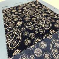 P2280-paisley Chambray Discharge Print Paisley[Textile / Fabric] Yoshiwa Textile Sub Photo