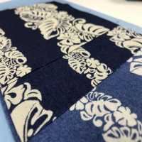 P2280-1144-shokubutu Chambray Discharge Print Plant Pattern[Textile / Fabric] Yoshiwa Textiles Sub Photo