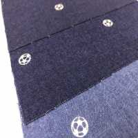 P2280-133-soccerball Chambray Discharge Print Seersucker Ball[Textile / Fabric] Yoshiwa Textiles Sub Photo