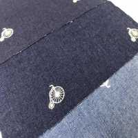 P2280-bicycle2 Chambray Discharge Print Bicycle 2[Textile / Fabric] Yoshiwa Textiles Sub Photo