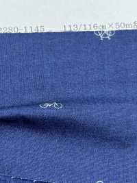 P2280-bicycle1 Chambray Discharge Print Bicycle 1[Textile / Fabric] Yoshiwa Textile Sub Photo