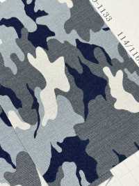 P2280-1133-woodland Chambray Discharge Print Woodland[Textile / Fabric] Yoshiwa Textile Sub Photo