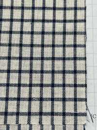 L1334 Linen Indigo Check[Textile / Fabric] Yoshiwa Textile Sub Photo