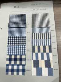 4050 Indigo Gingham Check Stripe[Textile / Fabric] Yoshiwa Textile Sub Photo