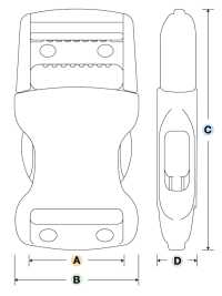LB-R YKK Buckle LB-R Side Release Type[Buckles And Ring] YKK Sub Photo