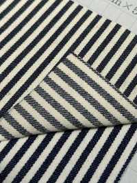 W1027-4 Cotton Bold Stripe Denim[Textile / Fabric] Yoshiwa Textile Sub Photo