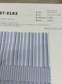 ST-9183 80/2 Blue Stripe[Textile / Fabric] Kuwamura Fiber Sub Photo