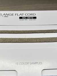 SIC-3072 Linen Melange Flat Cord(Bag String)[Ribbon Tape Cord] SHINDO(SIC) Sub Photo