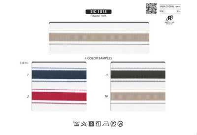 SIC-1013 Recycled Polyester Stripe Grosgrain Ribbon