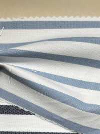 3361 Indigo Oxford Horizontal Stripes[Textile / Fabric] ARINOBE CO., LTD. Sub Photo