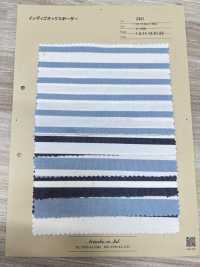 3361 Indigo Oxford Horizontal Stripes[Textile / Fabric] ARINOBE CO., LTD. Sub Photo