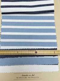 3361 Indigo Oxford Horizontal Stripes[Textile / Fabric] ARINOBE CO., LTD. Sub Photo