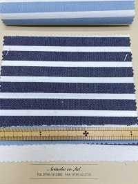 3361 Indigo Oxford Horizontal Stripes[Textile / Fabric] ARINOBE CO., LTD. Sub Photo