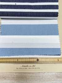 3361 Indigo Oxford Horizontal Stripes[Textile / Fabric] ARINOBE CO., LTD. Sub Photo