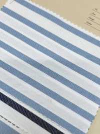 3361 Indigo Oxford Horizontal Stripes[Textile / Fabric] ARINOBE CO., LTD. Sub Photo